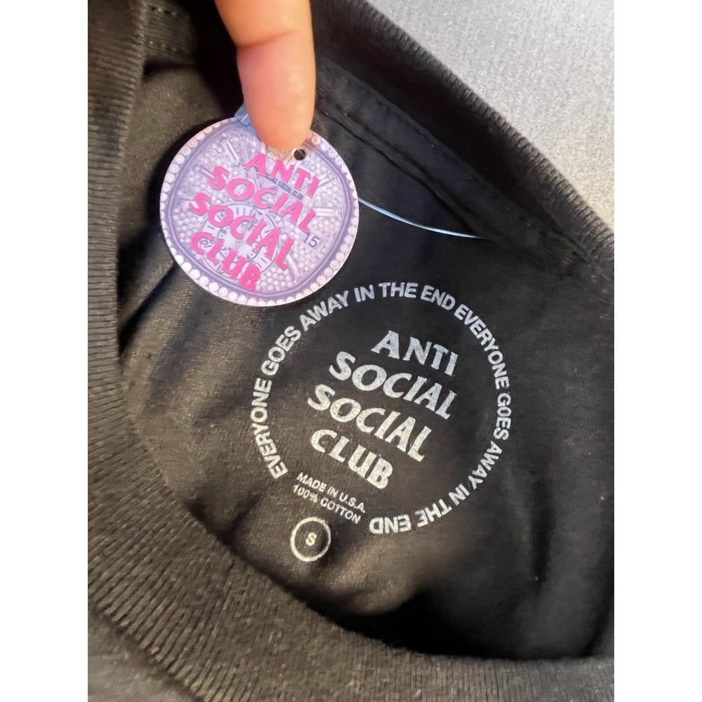 New Anti Social Social Club Sick And Tired T-shirt Black Size Small - Picture 2 of 7